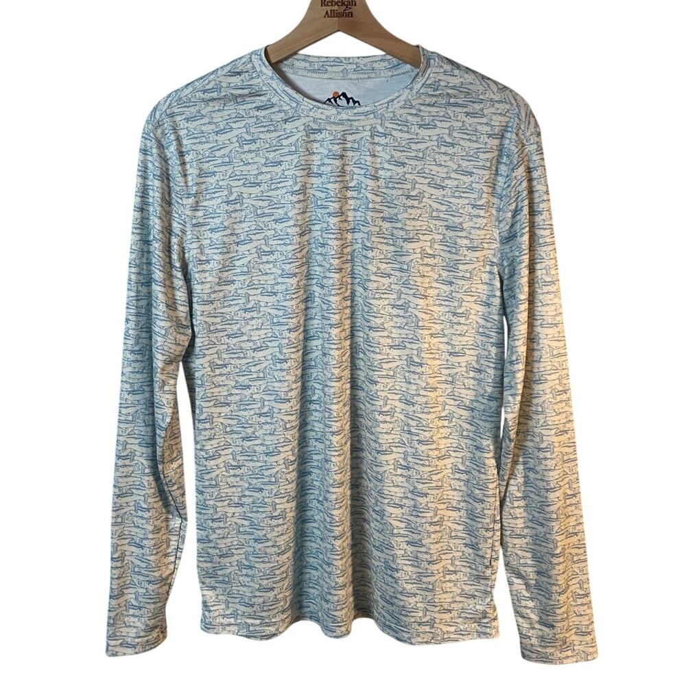 Mountain & Isles Men's UV Long Sleeve T-shirt Quick Dry SZ Small Fish Outdoors
